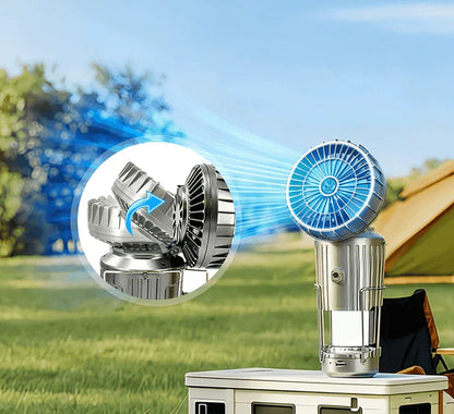 3 IN 1 PORTABLE SOLAR LATERN + FAN + POWER BANK