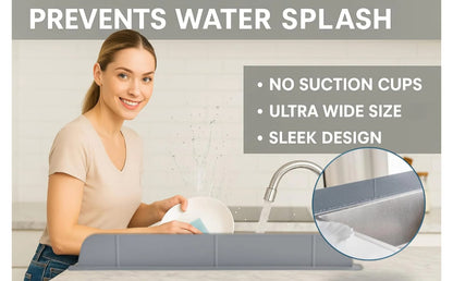 Kitchen Sink Splash Guard – Extra Wide Water Protection