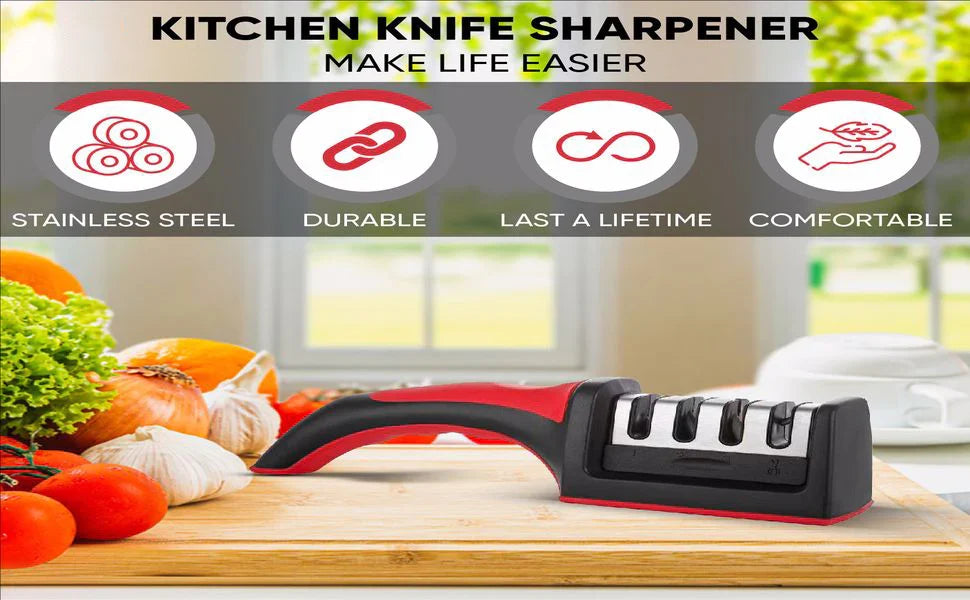 3-Stage Knife Sharpener – Repair, Sharpen & Polish
