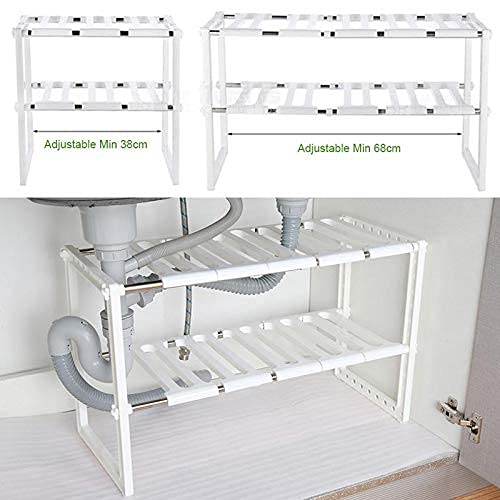 Stainless Steel Storage Organizer Adjustable Kitchen Rack Holder