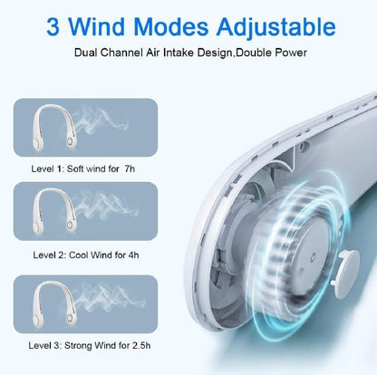 Portable Bladeless Hanging Neck Fan - (IMPORTED)