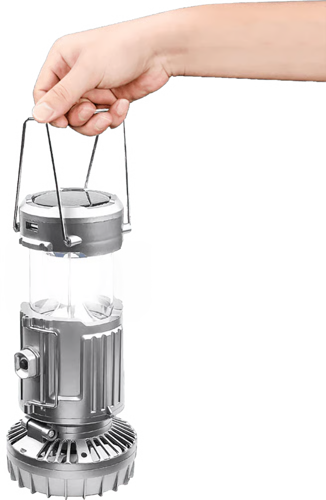 3 IN 1 PORTABLE SOLAR LATERN + FAN + POWER BANK