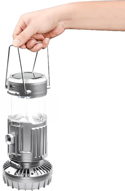 3 IN 1 PORTABLE SOLAR LATERN + FAN + POWER BANK