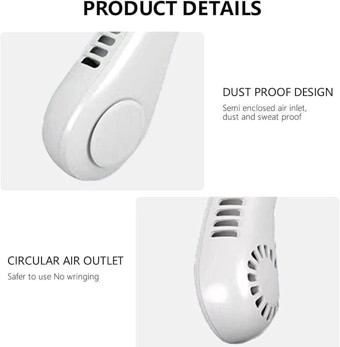 Portable Bladeless Hanging Neck Fan - (IMPORTED)