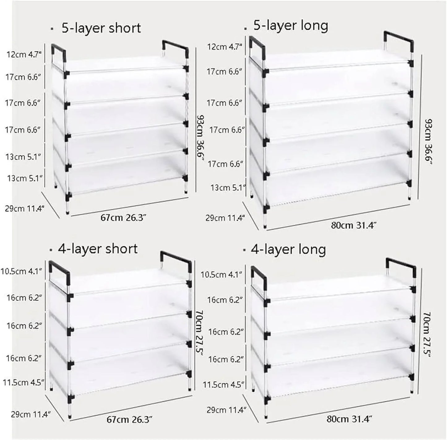 Heavy-Duty Multi-Layer Shoe Cabinet Organizer