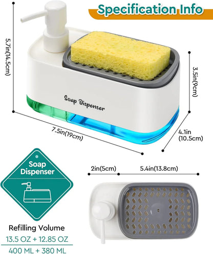 2-in-1 Hand and Dish Soap Dispenser Premium Quality