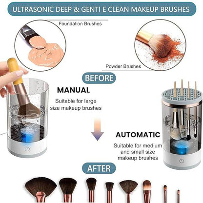 3-in-1 Electric Makeup Brush Cleaner & Dryer Stand