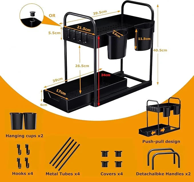 2 LAYER UNDERTHE SINK RACK