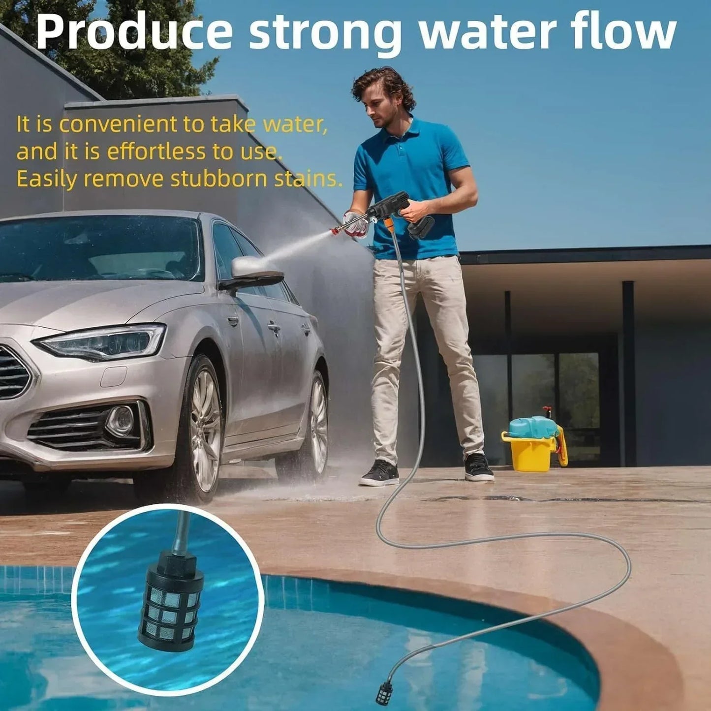 Portable High-Pressure Washer Gun (Premium Quality)