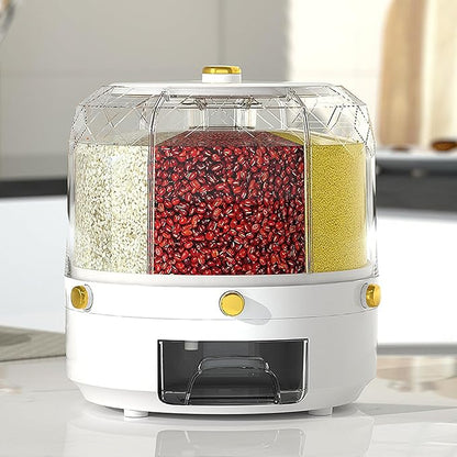 6 IN 1 260 ROTATING RICE AND FOOD STORAGE DISPENSER (5KG)