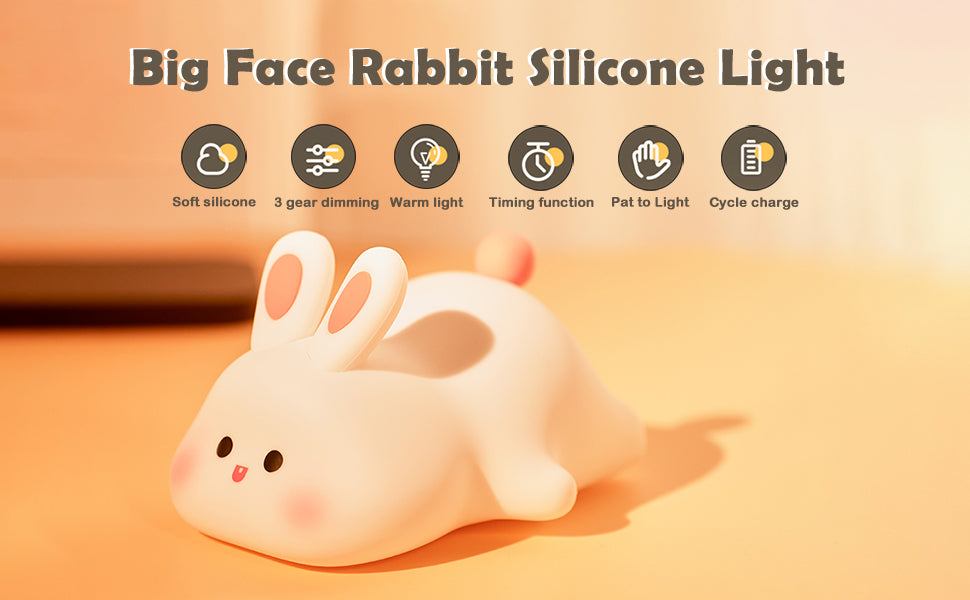 Silicone Animal Night Lamp– Touch & Dimmable LED Light