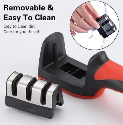 3-Stage Knife Sharpener – Repair, Sharpen & Polish