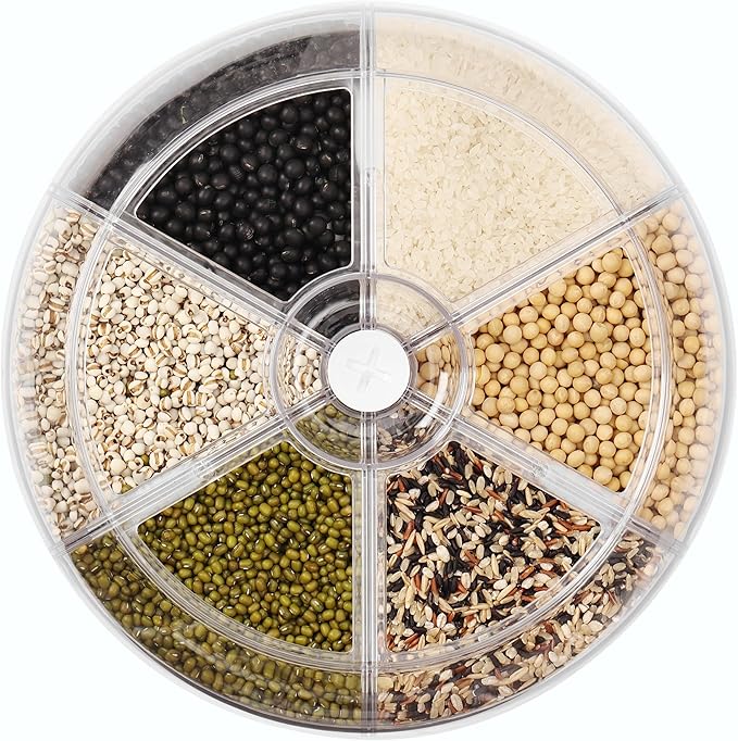 6 IN 1 260 ROTATING RICE AND FOOD STORAGE DISPENSER (5KG)
