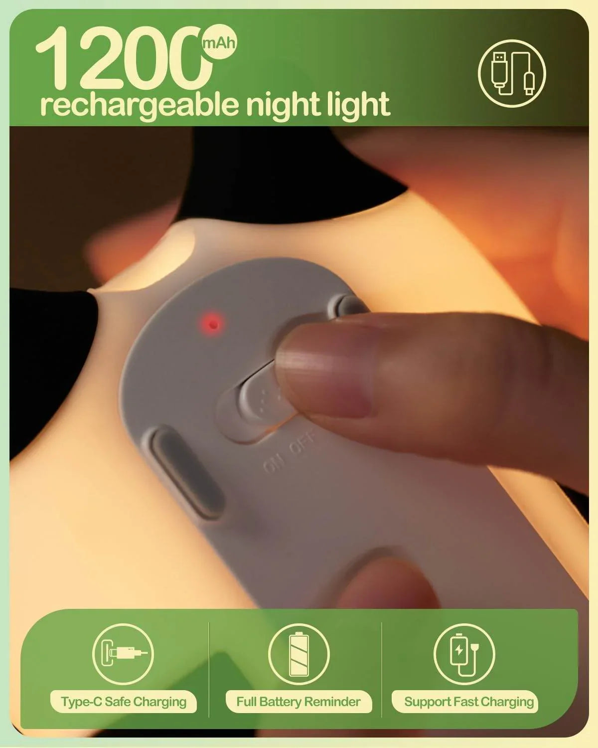 Silicone Animal Night Lamp– Touch & Dimmable LED Light