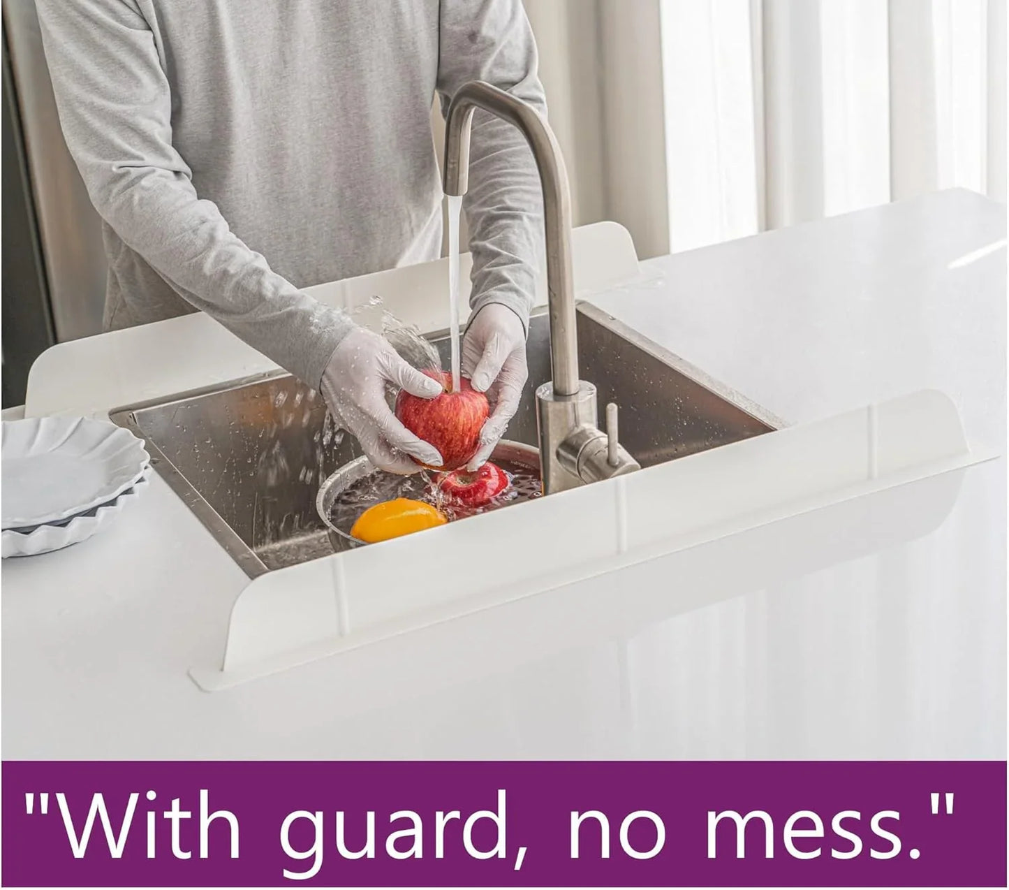 Kitchen Sink Splash Guard – Extra Wide Water Protection
