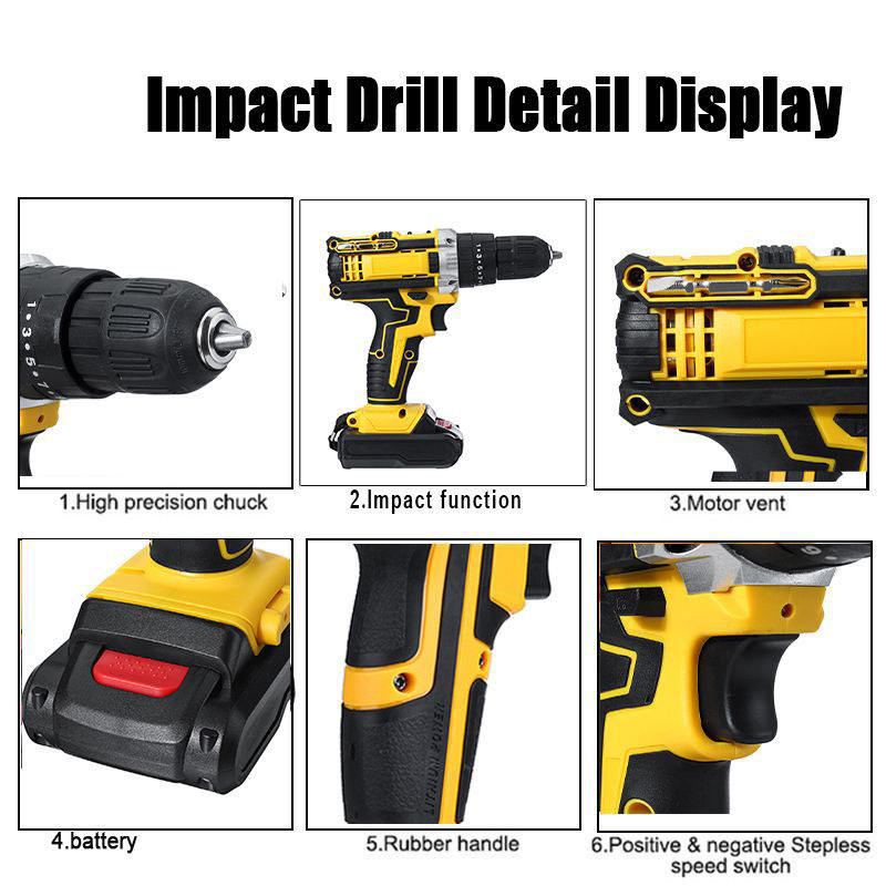 LILAITE Cordless Drill Machine & Screwdriver (Double Battery)— Complete Kit