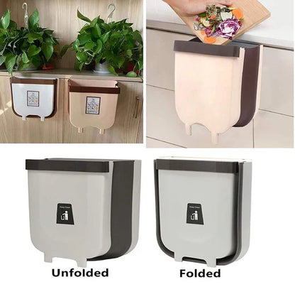 Wall Mounted Foldable Kitchen Trash Can