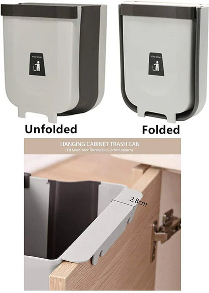 Wall Mounted Foldable Kitchen Trash Can