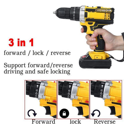 LILAITE Cordless Drill Machine & Screwdriver (Double Battery)— Complete Kit