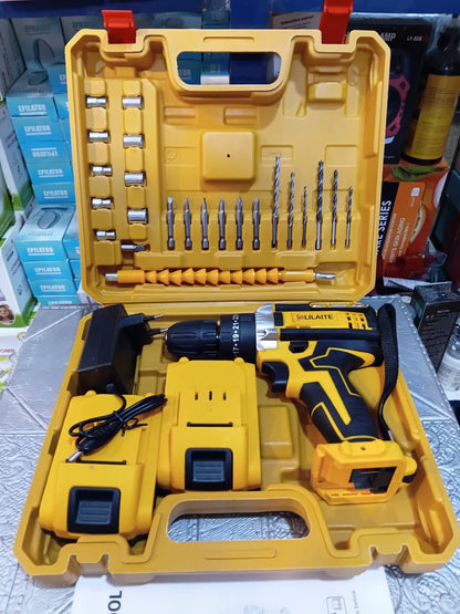 LILAITE Cordless Drill Machine & Screwdriver (Double Battery)— Complete Kit