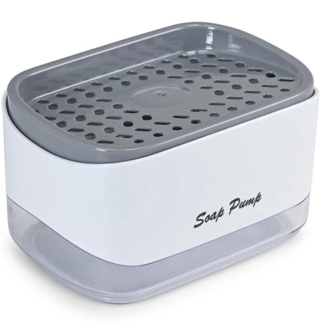 2-in-1 Soap Pump Dispenser with Sponge |  Dish Soap Liquid Holder