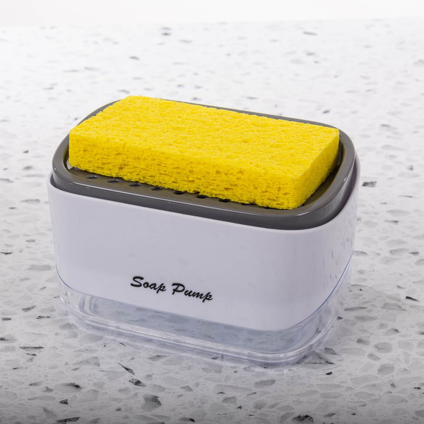 2-in-1 Soap Pump Dispenser with Sponge |  Dish Soap Liquid Holder