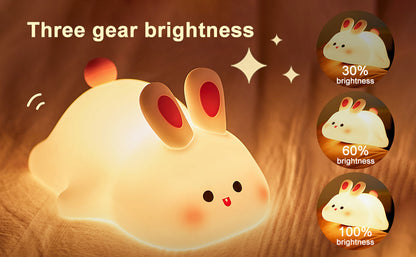Silicone Animal Night Lamp– Touch & Dimmable LED Light