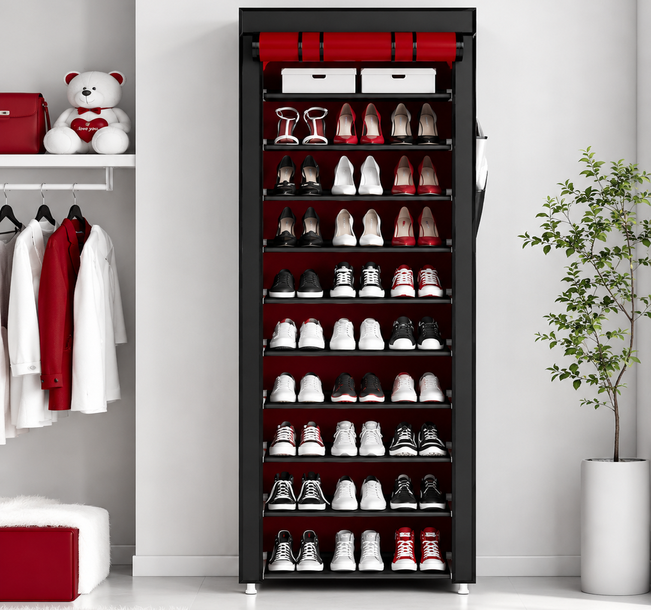 10 LAYERS WARDROBE STYLE SHOE RACK