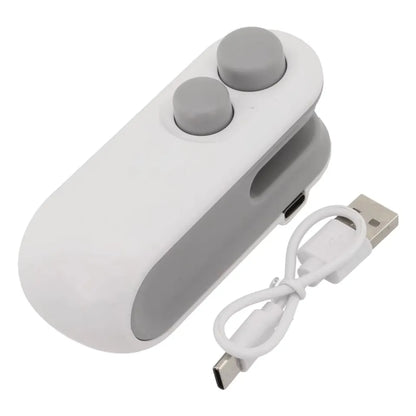 2 in 1 USB Rechargeable Magnetic Bag Sealer with Cutter & Long Lasting Battery.