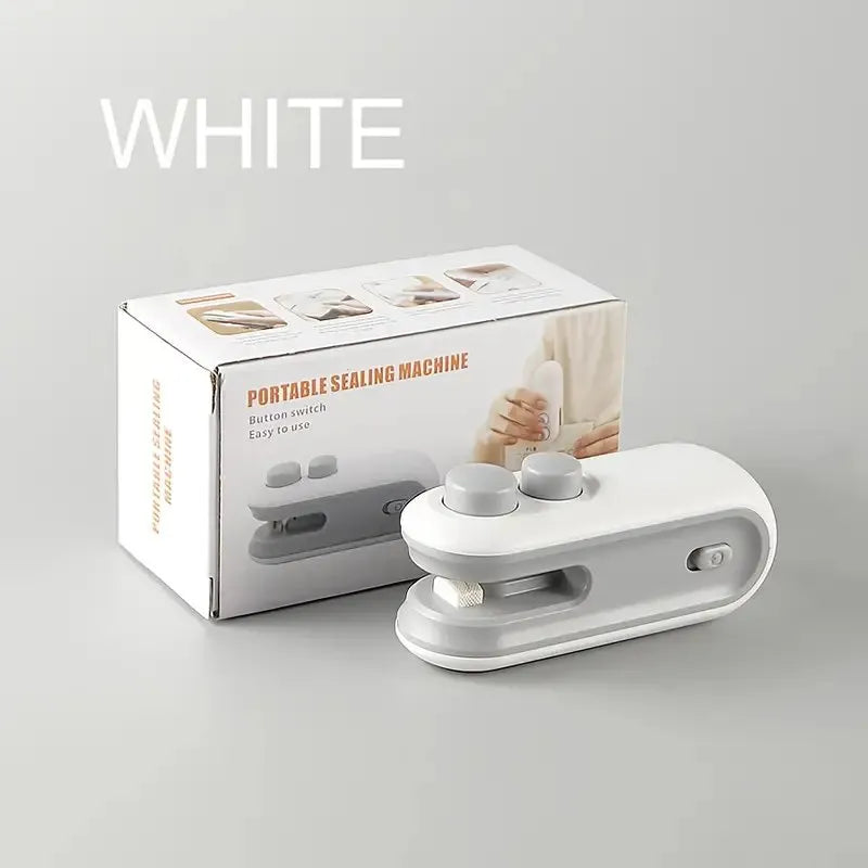 2 in 1 USB Rechargeable Magnetic Bag Sealer with Cutter & Long Lasting Battery.