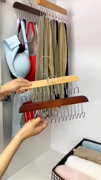 Multifunctional Wooden Hanger