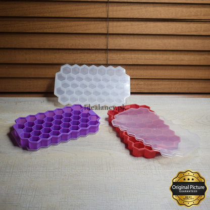 Honeycomb Ice Tray With Lid (pack of 2)