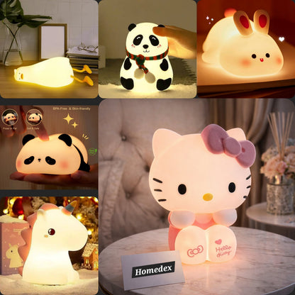 Silicone Animal Night Lamp– Touch & Dimmable LED Light