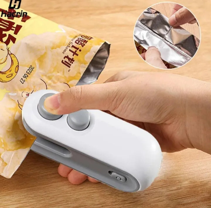 2 in 1 USB Rechargeable Magnetic Bag Sealer with Cutter & Long Lasting Battery.