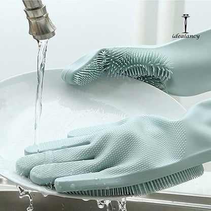Magic Washing Gloves - Pair Of Silicone Washing Gloves
