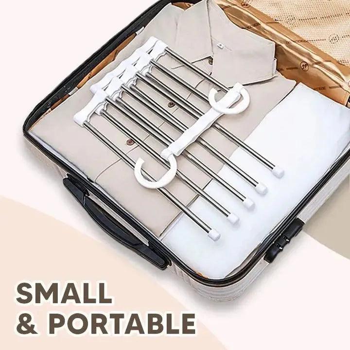 Premium Stainless Steel Multilayer Clothes Hanger  5 Tier-Closet Organizer