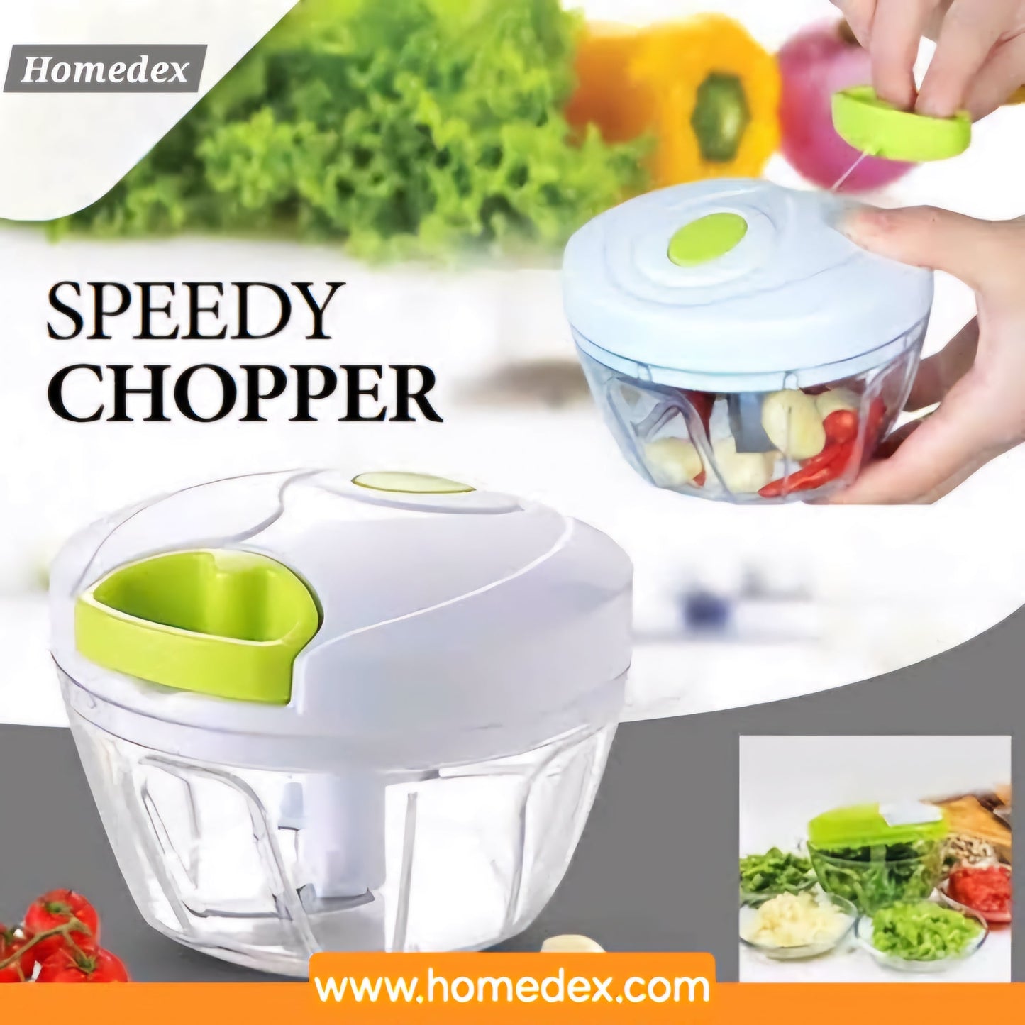 Manual Speedy Chopper – Hand-Pull Vegetable & Meat Cutter