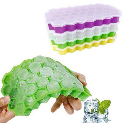 Honeycomb Ice Tray With Lid (pack of 2)