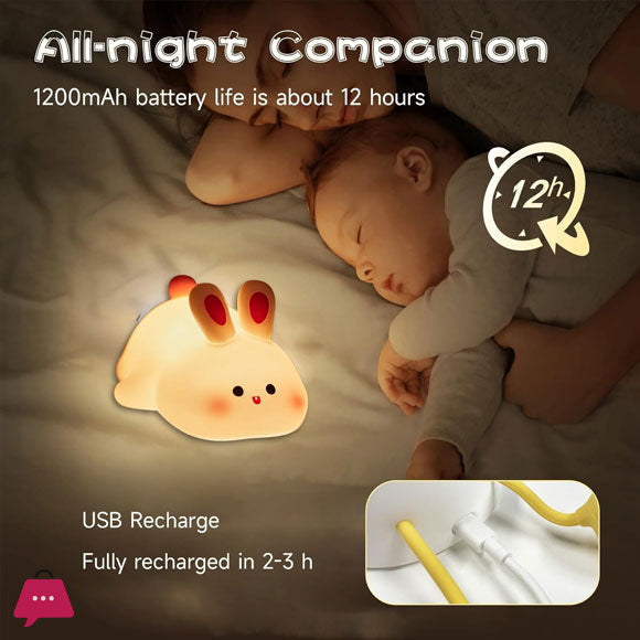 Silicone Animal Night Lamp– Touch & Dimmable LED Light