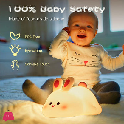 Silicone Animal Night Lamp– Touch & Dimmable LED Light