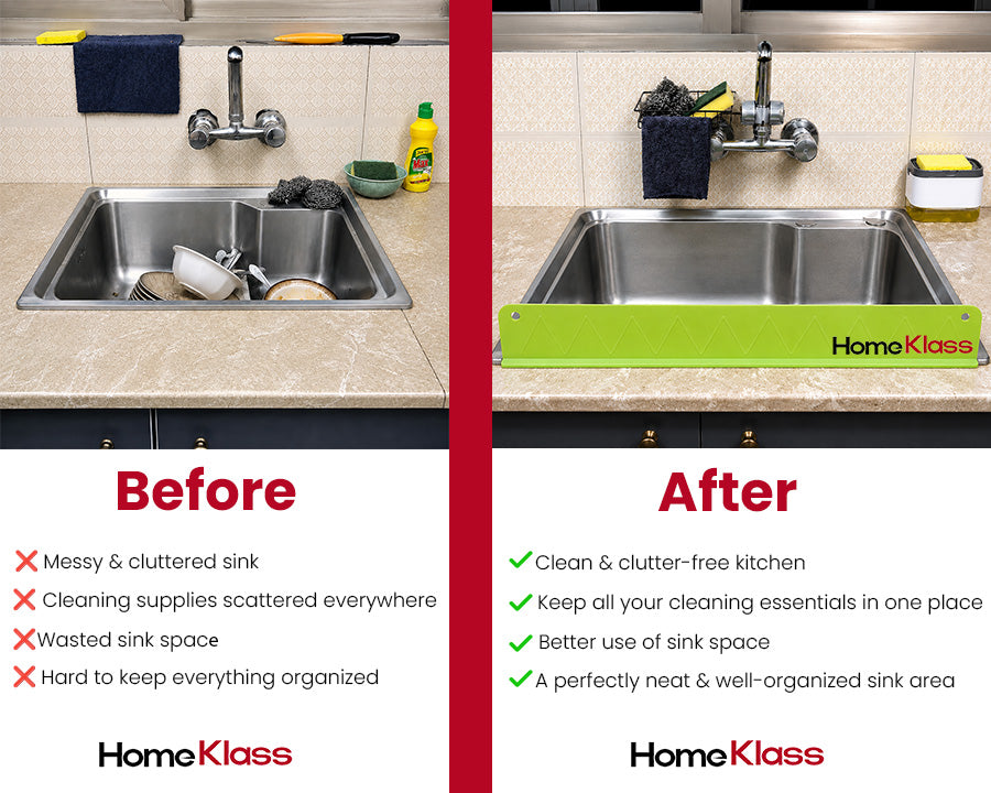 Kitchen Sink Organization Kit. 3-in-1 Sink Organizer